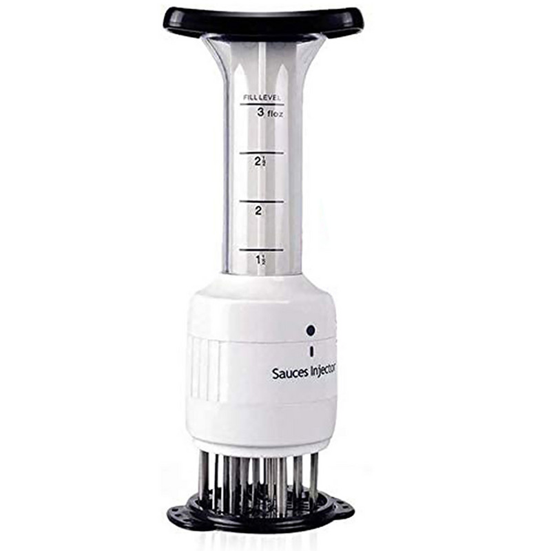 Profesionalus mėsos minkštinimo marinato purkštukas 2 viename daugiafunkcis mėsos minkštinimo adata nerūdijančio plieno kepsnių mėsos purkštukas