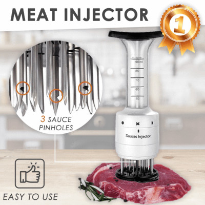 Injector de carne multifuncțional Ac Injector de condimente din oțel inoxidabil Dispozitive de frângere pentru carne Ustensile de bucătărie pentru grătar