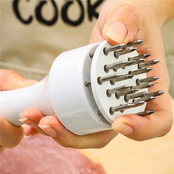 Μηχανή για τρυφερή κρέατος Μπριζόλα με βελόνα από ανοξείδωτο χάλυβα Συσκευή κρέατος με σφυρί πεύκου Συσκευή μαγειρέματος Αξεσουάρ προμήθειες κουζίνας