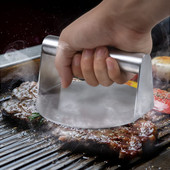 304 rozsdamentes acél négyzet alakú húsprés kézi húspogácsák kerek hamburger húsprés hússteak konyhai eszközök