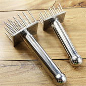 Drvena drška, profesionalni aparat za omekšavanje mesa za goveđi meki odrezak Kuhinjski alati Igle za meso od nehrđajućeg čelika Čekići za mljevenje mesa