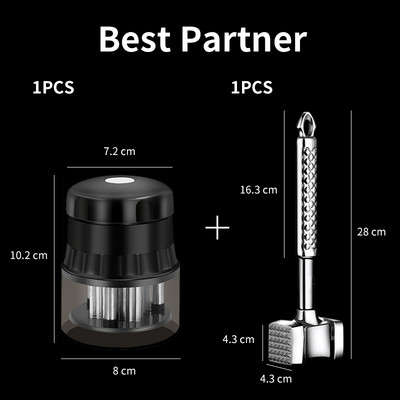 Ac pentru fragezirea cărnii 21 lame ultra ascuțite din oțel inoxidabil Ciocan fraged de carne pentru friptură de vită Unelte de bucătărie Accesorii pentru gătit