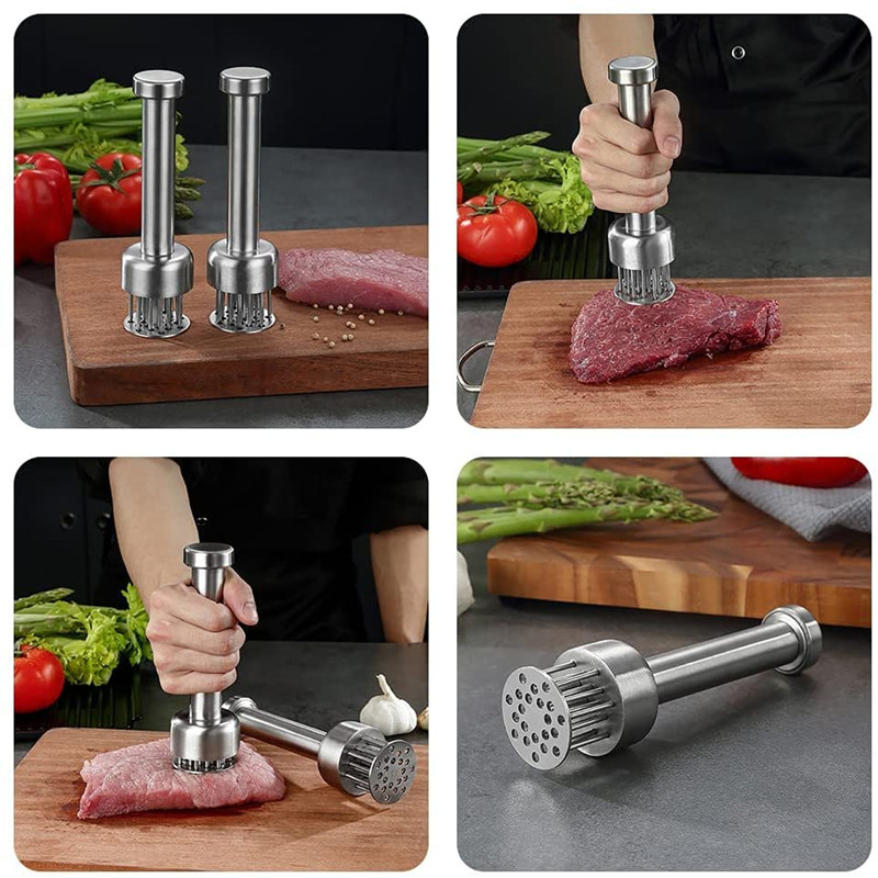 Ac pentru fragezirea cărnii 21 lame ultra ascuțite din oțel inoxidabil Ciocan fraged de carne pentru friptură de vită Unelte de bucătărie Accesorii pentru gătit