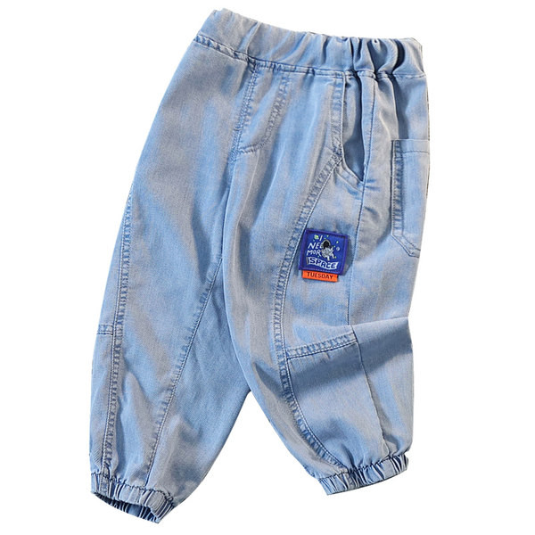 Zsebes, széles szárú gyerekfarmer fiúknak