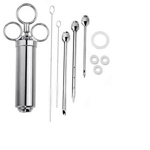 Marinato mėsos prieskonių purkštukų rinkinys kalakutienos mėsos purkštukai nerūdijančio plieno virimo švirkštas su 3 adatomis virimo švirkštas