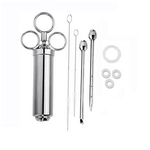 Prieskonių švirkšto marinato purkštukas Mėsos prieskonių injektorių rinkinys Grilis Kalakutienos padažas Skonis Adata Virimo švirkštas Virtuvės BBQ įrankis