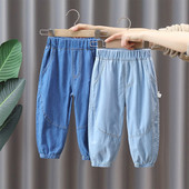 Vaikiški džinsai berniukams elastingu juosmeniu