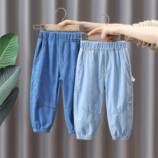 Vaikiški džinsai berniukams elastingu juosmeniu