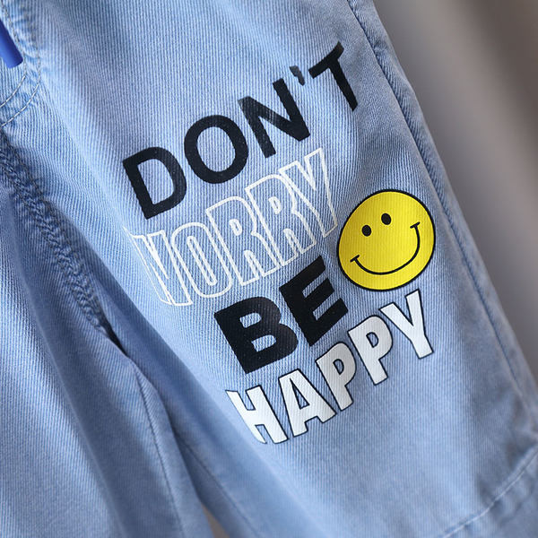 Ležerne traperice za dječake s vezicama i printom