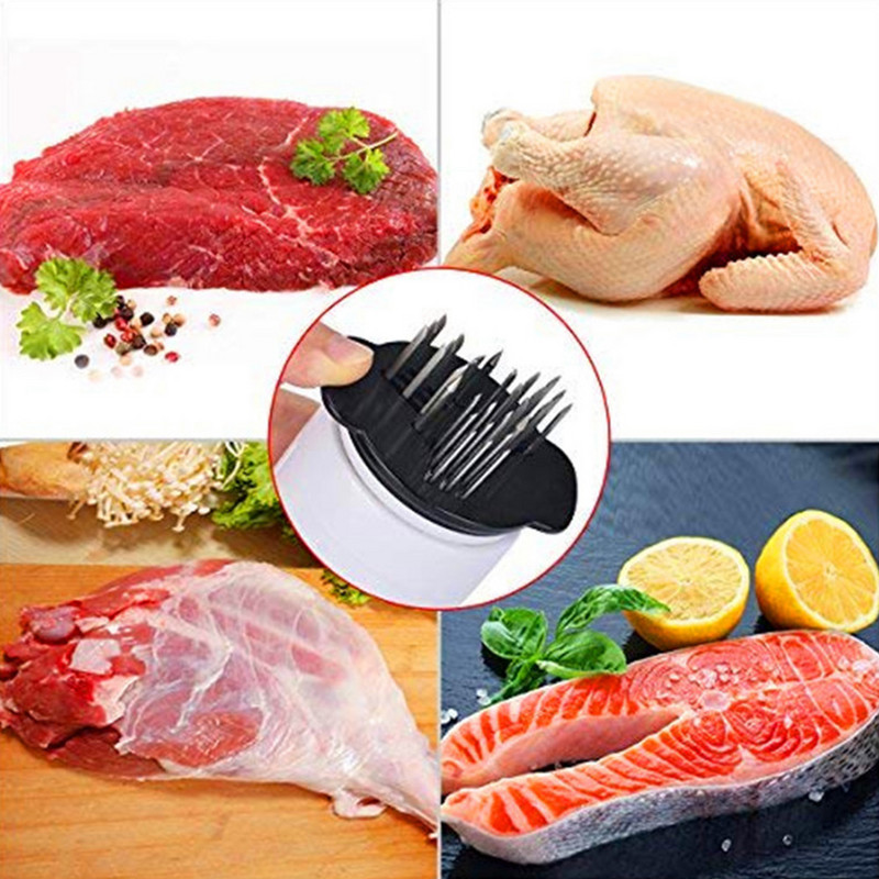 Professzionális steak hús befecskendező többfunkciós puhító tű BBQ ízű pác szószok Fecskendő Konyhai kütyük Húseszközök