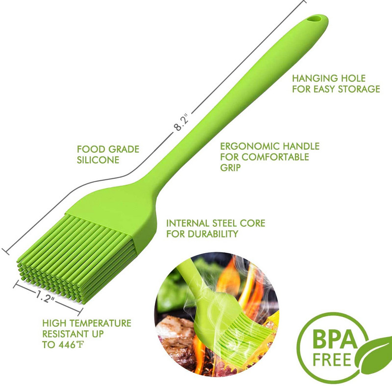 Grill 2OZ Marinada Injector de condimente Injector de carne de curcan Seringă de gătit din oțel inoxidabil Injecție cu 3 ace