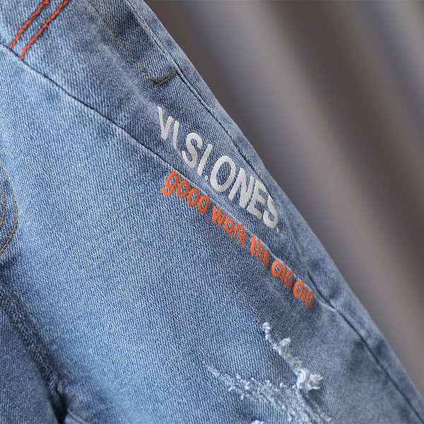 Dječje traperice s vezom i gumbom