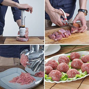 BBQ Meat Steak Beef Sauce Tenderizer with Stainless Steel 2-in-1 Professional Meat Tenderizer Injector Marinade Needle Meat Tools