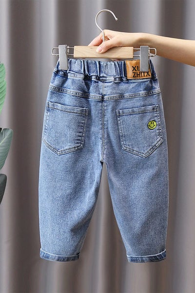 Paprasti džinsai berniukams su kišenėmis