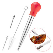 Pompă de condiment pentru carne de curcan Perie injector cu ac Instrument de bucătărie Instrument de gătit Sos Injecție Gadget-uri de bucătărie
