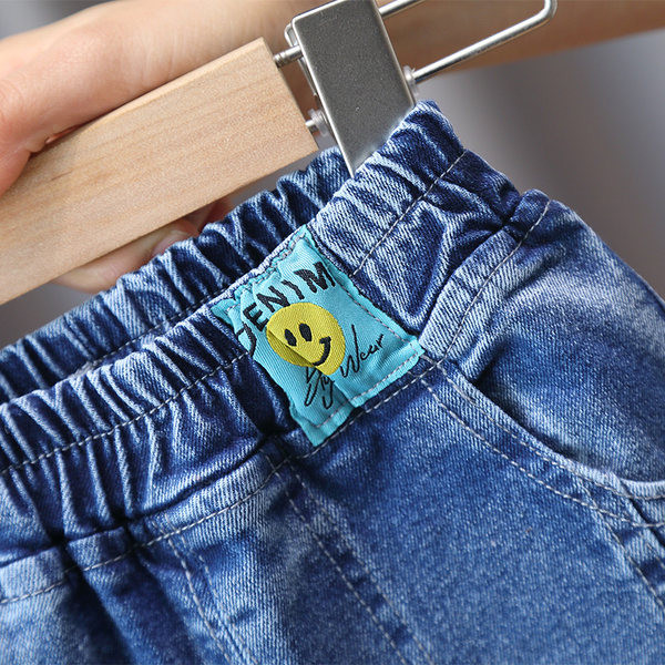 Blugi pentru copii cu centura elastica si buzunar