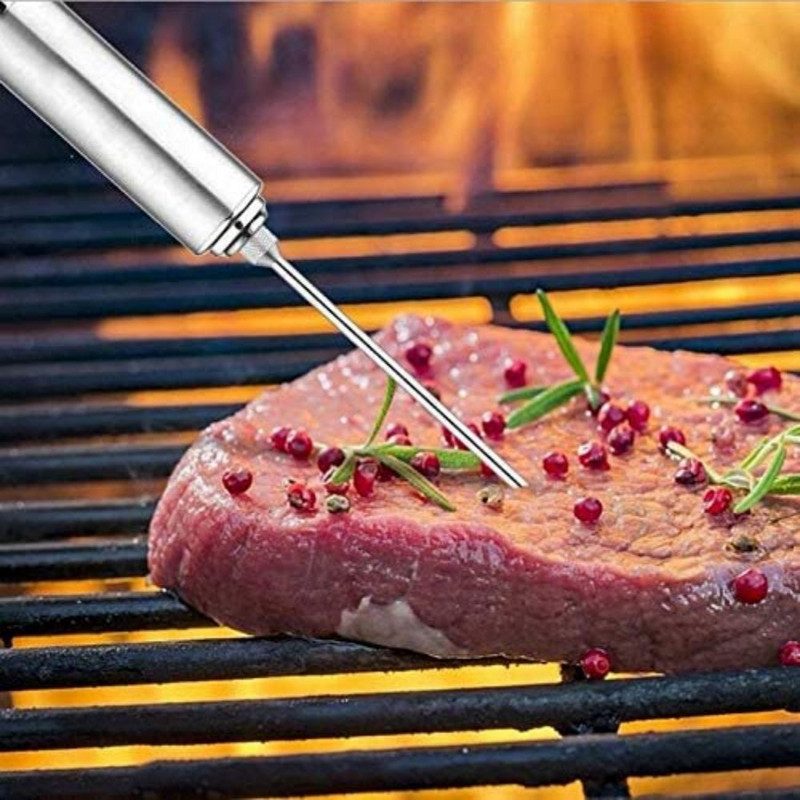 Grilio 2 uncijų marinato prieskonių purkštukas kalakutienos mėsai purkštukai nerūdijančio plieno kepimo švirkštas su 3 adatomis