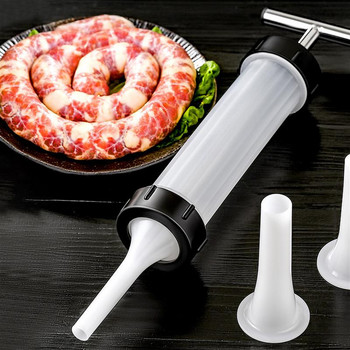 1 комплект ръчна спринцовка за пълнене на колбаси Кухненски инструмент за пълнене на месо