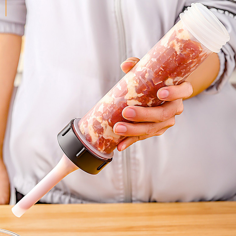 1 rinkinys rankinis dešros užpildo švirkštas dešros užpildas virtuvės mėsos įdaru įrankis