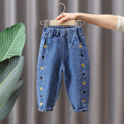 Elastingi vaikiški džinsai berniukams su raštu