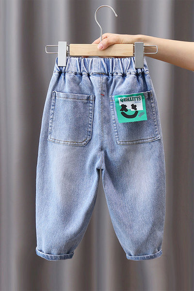 Blugi copii cu imprimeu si buzunar