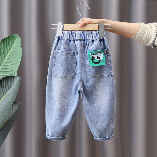 Blugi copii cu imprimeu si buzunar