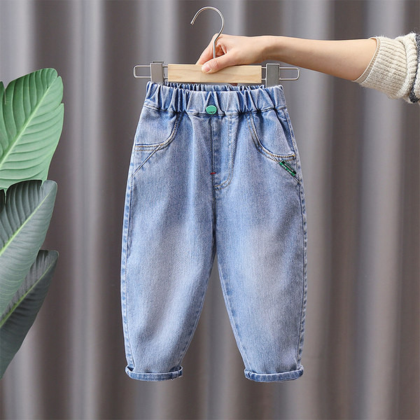 Blugi copii cu imprimeu si buzunar