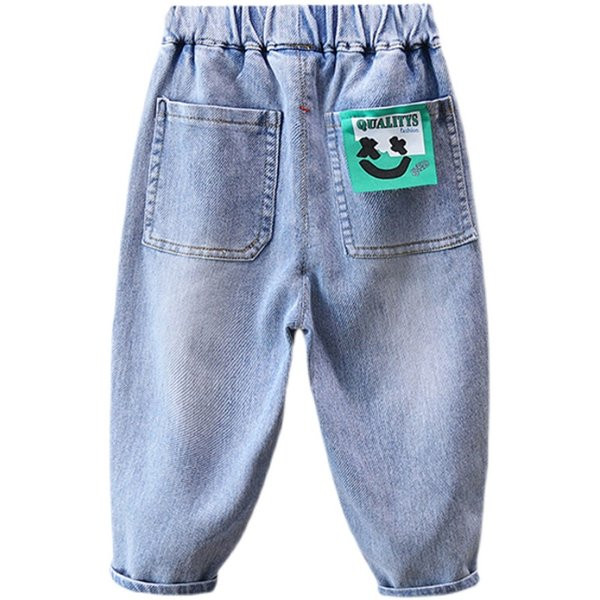 Blugi copii cu imprimeu si buzunar