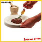 Maisto klasės PP nerūdijančio plieno adatos prieskonių švirkštų rinkinys BBQ mėsos skonio injektorius virtuvės padažas marinatas švirkšto priedas Cocina