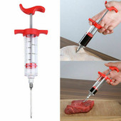 Maisto klasės PP nerūdijančio plieno adatos prieskonių švirkštų rinkinys BBQ mėsos skonio injektorius virtuvės padažas marinatas švirkšto priedas