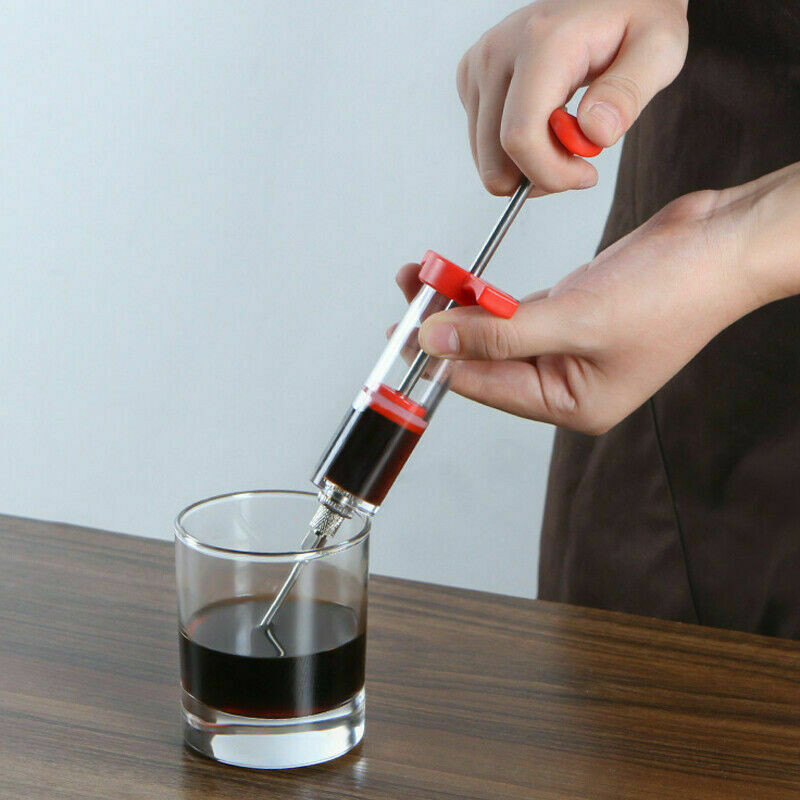 Maisto klasės PP nerūdijančio plieno adatos prieskonių švirkštų rinkinys BBQ mėsos skonio injektorius virtuvės padažas marinatas švirkšto priedas