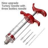 Maisto klasės PP nerūdijančio plieno adatos prieskonių švirkštų rinkinys BBQ mėsos skonio injektorius virtuvės padažo marinato švirkšto priedas