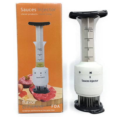 2 viename Mėsos minkštiklis ir marinato purkštukas Grilis Prieskoniai Padažas Purkštukai Virtuvė Mėsos Įrankiai Priedai BBQ Kepimo reikmenys