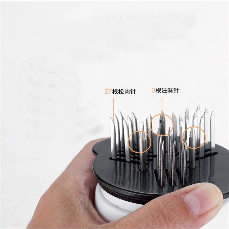 2 viename Mėsos minkštiklis ir marinato purkštukas Grilis Prieskoniai Padažas Purkštukai Virtuvė Mėsos Įrankiai Priedai BBQ Kepimo reikmenys