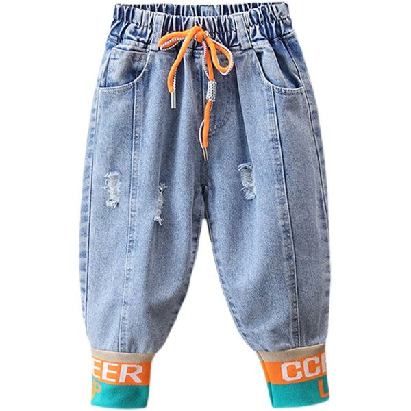 Blugi pentru copii cu buzunar și șireturi