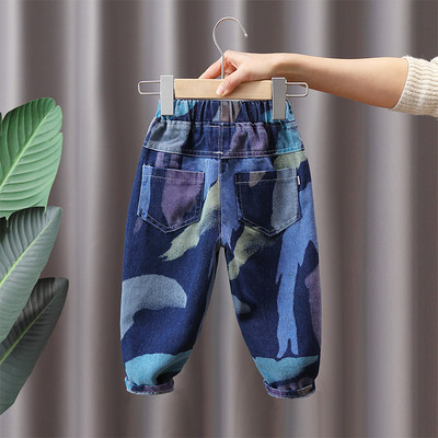 Blugi de camuflaj pentru copii cu buzunar