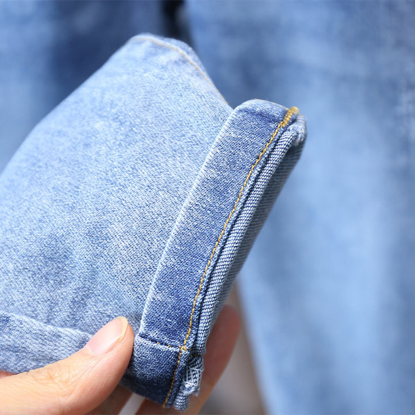 Vaikiški elastiniai džinsai berniukams - su kišenėmis