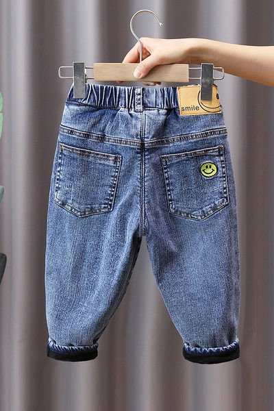 Rudeniniai vaikiški džinsai su pamušalu