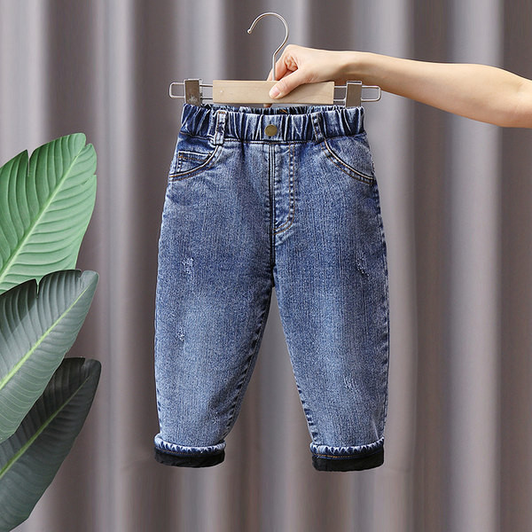 Rudeniniai vaikiški džinsai su pamušalu