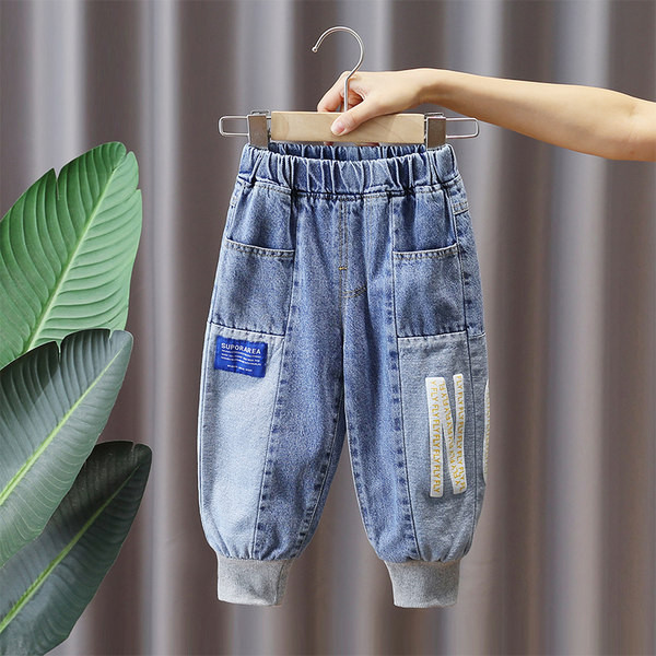 Blugi de toamna copii pentru baieti cu buzunar