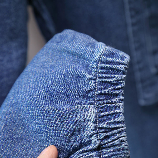 Blugi casual pentru baieti cu logo si buzunar