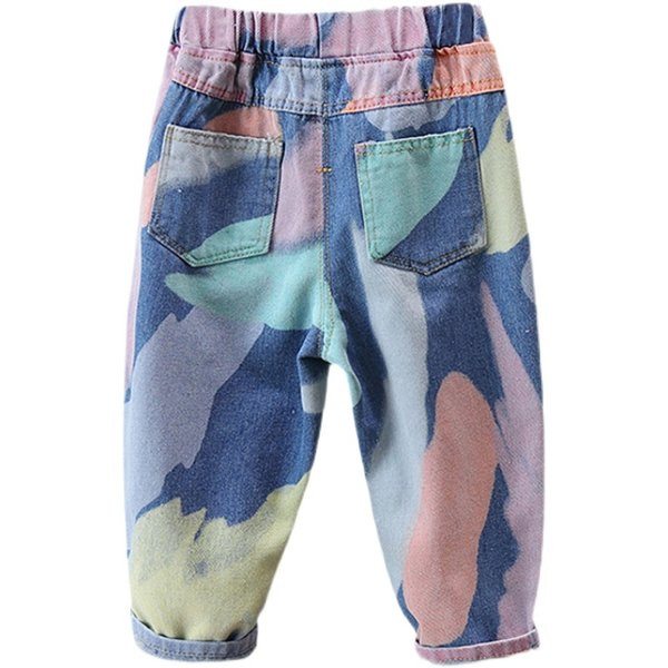 Blugi pentru copii colorati pentru baieti cu buzunar