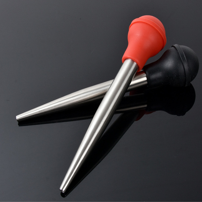 Ace pentru grătar Injector de marinată din oțel inoxidabil pentru condimente pentru curcan Pompă din silicon Ustensile Injector pentru grătar pentru gătit