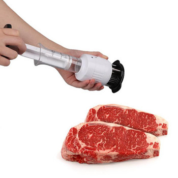 НОВА Игла за омекотяване на месо ABS+неръждаема стомана Инжектор за пържола Месо Инжектор за марината Ароматна спринцовка Кухня Барбекю Бекон Джаджи Инструменти за месо
