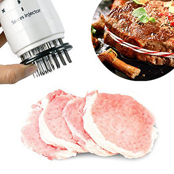 Από ανοξείδωτο χάλυβα Meat Injector Needle Meat Tenderizer Marinade Meat Flavor Syringe Injectors Kitchen Meat Tools BBQ Party Gadgets