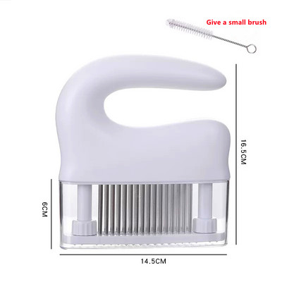 Új 48 pengés tűhús puhító rozsdamentes acél kés Hús Beaf steak kalapáccsal puhító kalapácsos főzőeszközök