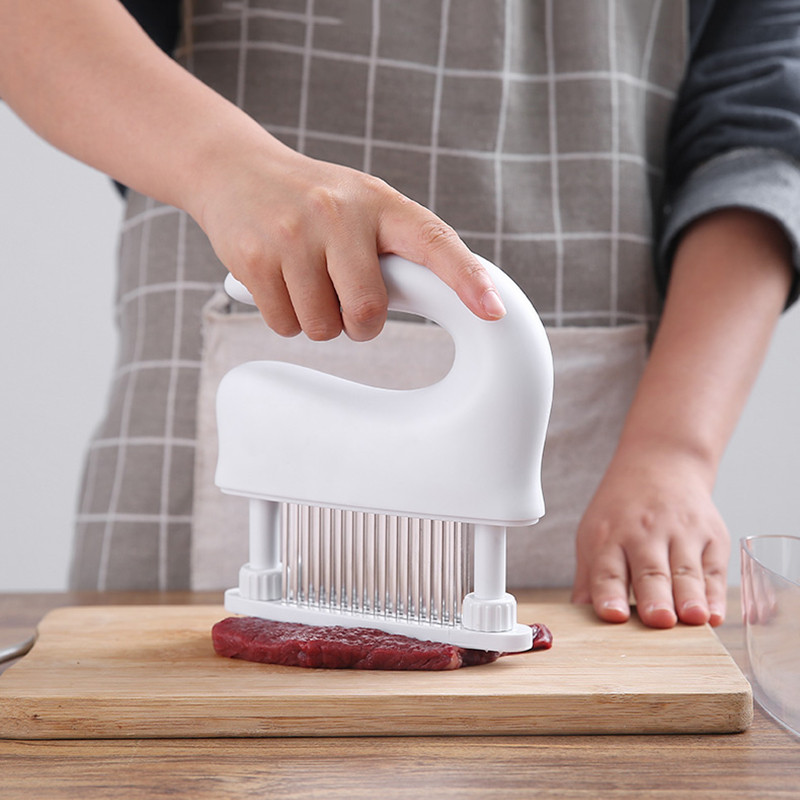 Új 48 pengés tűhús puhító rozsdamentes acél kés Hús Beaf steak kalapáccsal puhító kalapácsos főzőeszközök