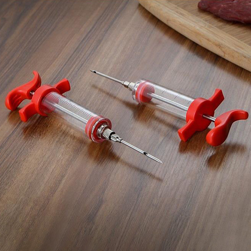 1 pakuotė nerūdijančio plieno adatų prieskonių švirkštų rinkinys BBQ mėsos skonio švirkštas virimo padažas marinatas priedai įrankiai