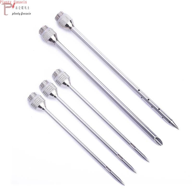 Grătar din oțel inoxidabil Injector de condimente pentru marinată de 2 oz Injector de carne de curcan pentru păsări de curte Seringă de gătit pentru grătar Injecție 2-5 ace