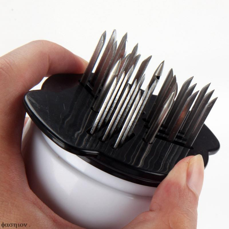 2-în-1 frânzător profesional pentru carne Sosuri de marinată Injector Friptură pentru grătar Carne de vită cu ac din oțel inoxidabil